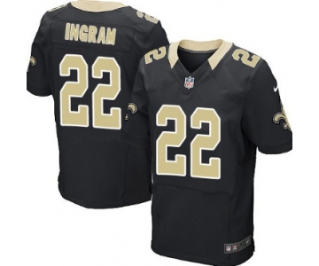 Nike New Orleans Saints #22 Mark Ingram Black Elite Jersey