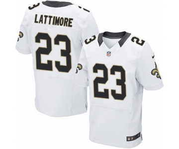 Nike New Orleans Saints #23 Marshon Lattimore White Men's Stitched NFL Elite Jersey