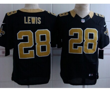 Nike New Orleans Saints #28 Keenan Lewis Black Elite Jersey