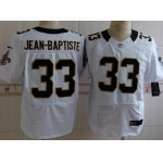 Nike New Orleans Saints #33 Stanley Jean-Baptiste White Elite Jersey