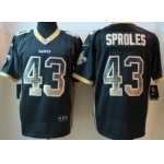 Nike New Orleans Saints #43 Darren Sproles Drift Fashion Black Elite Jersey