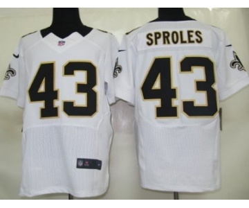 Nike New Orleans Saints #43 Darren Sproles White Elite Jersey