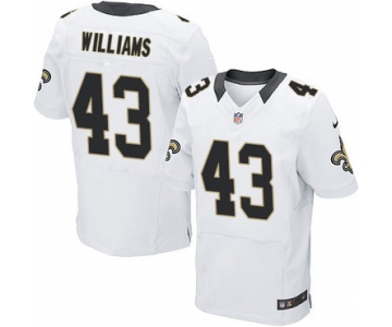 Nike New Orleans Saints #43 Marcus Williams White Men's Stitched NFL Elite Jersey