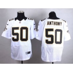 Nike New Orleans Saints #50 Stephone Anthony White Elite Jersey