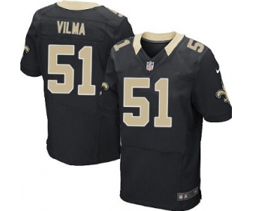 Nike New Orleans Saints #51 Jonathan Vilma Black Elite Jersey