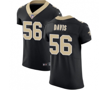 Nike New Orleans Saints #56 DeMario Davis Black Team Color Men's Stitched NFL Vapor Untouchable Elite Jersey