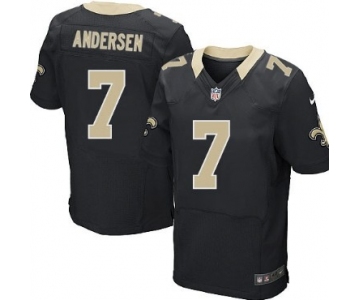 Nike New Orleans Saints #7 Morten Andersen Black Elite Jersey