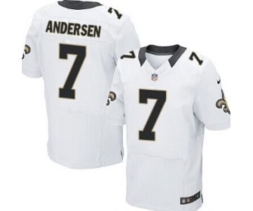 Nike New Orleans Saints #7 Morten Andersen White Elite Jersey