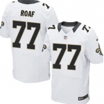 Nike New Orleans Saints #77 Willie Roaf White Elite Jersey