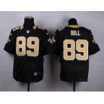 Nike New Orleans Saints #89 Josh Hill Black Elite Jersey