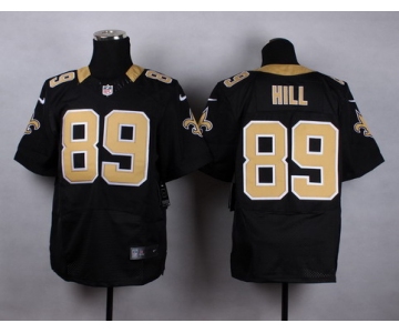 Nike New Orleans Saints #89 Josh Hill Black Elite Jersey