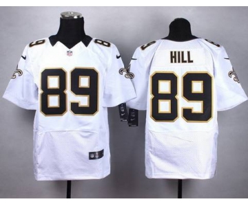 Nike New Orleans Saints #89 Josh Hill White Elite Jersey