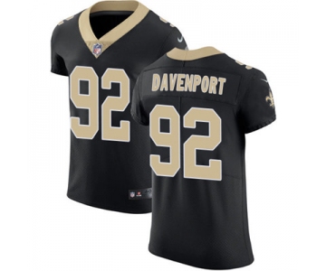 Nike New Orleans Saints #92 Marcus Davenport Black Team Color Men's Stitched NFL Vapor Untouchable Elite Jersey