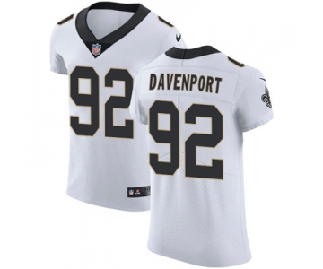 Nike New Orleans Saints #92 Marcus Davenport White Men's Stitched NFL Vapor Untouchable Elite Jersey