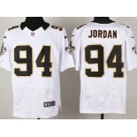 Nike New Orleans Saints #94 Cameron Jordan Black White Jersey