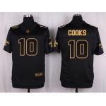 Nike Saints #10 Brandin Cooks Black Men's Stitched NFL Elite Pro Line Gold Collection Jersey