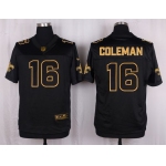 Nike Saints #16 Brandon Coleman Black Men's Stitched NFL Elite Pro Line Gold Collection Jersey