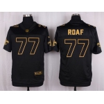 Nike Saints #77 Willie Roaf Black Men's Stitched NFL Elite Pro Line Gold Collection Jersey