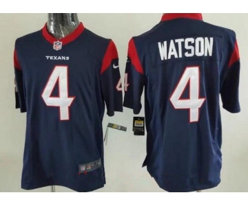 Men's 2017 NFL Draft Houston Texans #4 Deshaun Watson Navy Blue Alternate Stitched NFL Nike Elite Jersey