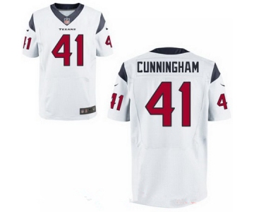 Men's 2017 NFL Draft Houston Texans #41 Zach Cunningham White Road Stitched NFL Nike Elite Jersey