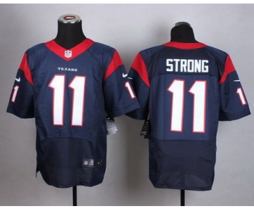 Men's Houston Texans #11 Jaelen Strong Nike Navy Blue Elite Jersey