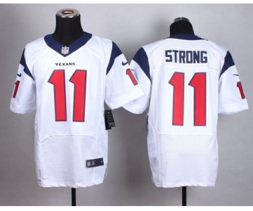 Men's Houston Texans #11 Jaelen Strong Nike White Elite Jersey