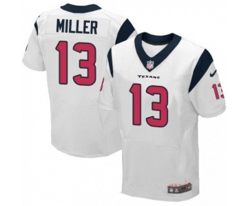 Men's Houston Texans #13 Braxton Miller White Road Stitched NFL Nike Elite Jersey