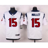 Men's Houston Texans #15 Ryan Mallett White Road NFL Nike Elite Jersey