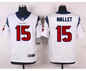 Men's Houston Texans #15 Ryan Mallett White Road NFL Nike Elite Jersey