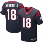 Men's Houston Texans #18 Cecil Shorts III Navy Blue Team Color NFL Nike Elite Jersey