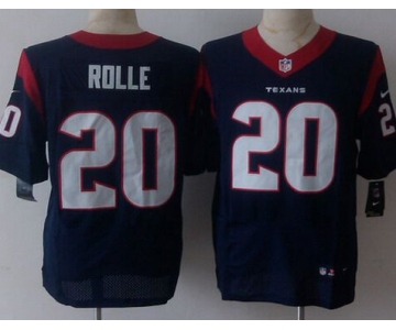 Men's Houston Texans #20 Jumal Rolle Nike Navy Blue Elite Jersey