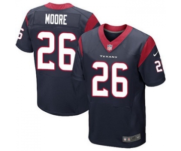 Men's Houston Texans #26 Rahim Moore Navy Blue Team Color NFL Nike Elite Jersey