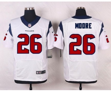 Men's Houston Texans #26 Rahim Moore White Road NFL Nike Elite Jersey