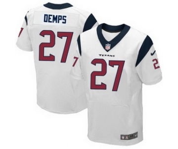 Men's Houston Texans #27 Quintin Demps White Road NFL Nike Elite Jersey