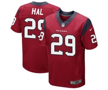 Men's Houston Texans #29 Andre Hal Red Alternate NFL Nike Elite Jersey