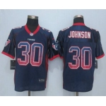 Men's Houston Texans #30 Kevin Johnson Nike Drift Fashion Blue Elite Jersey