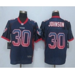 Men's Houston Texans #30 Kevin Johnson Nike Drift Fashion Blue Elite Jersey