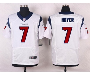 Men's Houston Texans #7 Brian Hoyer White Road NFL Nike Elite Jersey