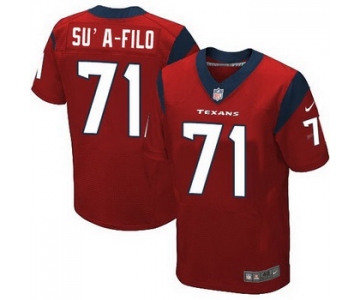 Men's Houston Texans #71 Xavier Su'a-Filo Red Alternate NFL Nike Elite Jersey