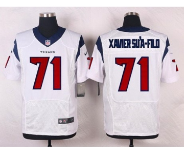 Men's Houston Texans #71 Xavier Su'a-Filo White Road NFL Nike Elite Jersey