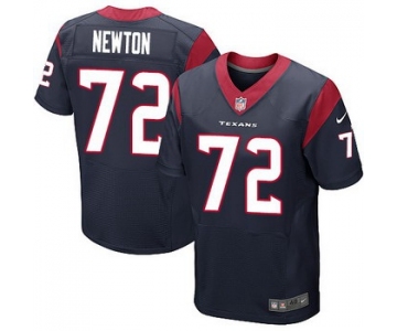 Men's Houston Texans #72 Derek Newton Navy Blue Team Color NFL Nike Elite Jersey