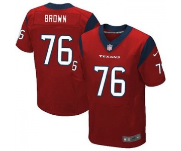 Men's Houston Texans #76 Duane Brown Red Alternate NFL Nike Elite Jersey