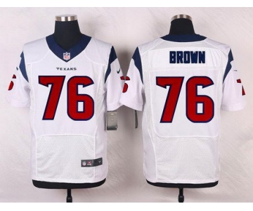 Men's Houston Texans #76 Duane Brown White Road NFL Nike Elite Jersey