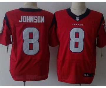 Men's Houston Texans #8 Will Johnson Nike Red Elite Jersey