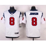 Men's Houston Texans #8 Will Johnson White Road NFL Nike Elite Jersey