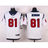 Men's Houston Texans #81 Anthony Denham White Road NFL Nike Elite Jersey