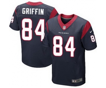 Men's Houston Texans #84 Ryan Griffin Navy Blue Team Color NFL Nike Elite Jersey