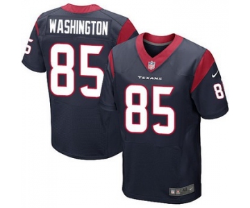 Men's Houston Texans #85 Nate Washington Navy Blue Team Color NFL Nike Elite Jersey