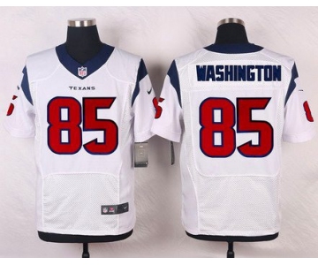 Men's Houston Texans #85 Nate Washington White Road NFL Nike Elite Jersey