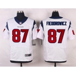 Men's Houston Texans #87 C. J. Fiedorowicz White Road NFL Nike Elite Jersey